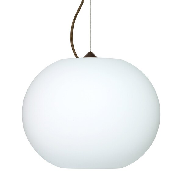Besa Lighting Jordo Cable Pendant, Opal Matte, Bronze Finish, 1x11W LED 1KX-477507-LED-BR - main